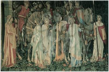 Royalty Free Clipart Image of The Departure of the Knights by Edward Burne-Jones