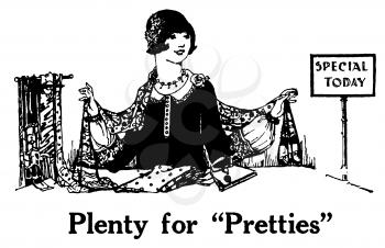 Royalty Free Clipart Image of a Vintage Sale Advertisement 