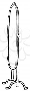 Royalty Free Clipart Image of a Standing Mirror