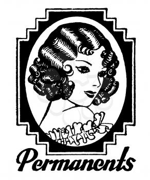 Royalty Free Clipart Image of a Vintage Beauty Advertisement