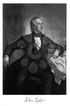 Royalty Free Clipart Image of President John Tyler