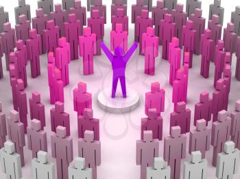 Leadership power. Concept 3D illustration