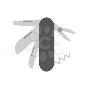 Pocket swiss knife icon. Symbol in trendy flat style isolated on white background. Illustration element for your web site design, logo, app, UI.