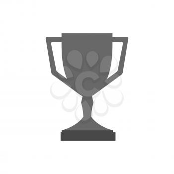 Trophy cup icon, winner award concept. Symbol in trendy flat style isolated on white background. Illustration element for your web site design, logo, app, UI.