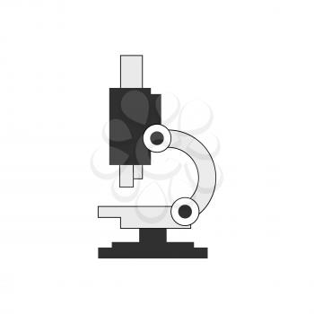 Microscope icon. Symbol in trendy flat style isolated on white background. Illustration element for your web site design, logo, app, UI.