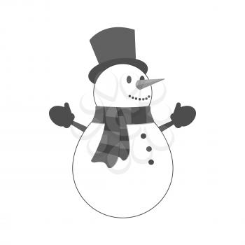 Snowman icon. Symbol in trendy flat style isolated on white background. Illustration element for your web site design, logo, app, UI.