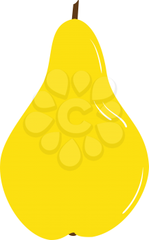 Illustration of ripe yellow pears on white background