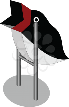 Illustration of the trash can in the form of a Penguin