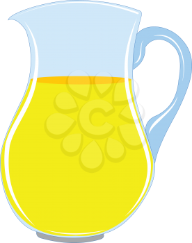 Illustration of a pitcher with a yellow drink