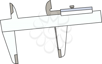 Illustration caliper tool isolated on white background