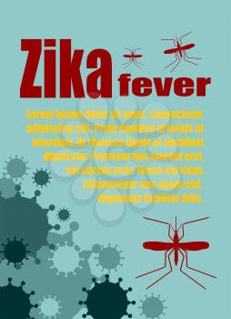 Modern vector brochure, report or flyer design template. Medical industry, biotechnology and biochemistry. Scientific medical designs.  Mosquito transmission diseases relative theme. Zika fever 