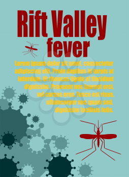 Modern vector brochure, report or flyer design template. Medical industry, biotechnology and biochemistry. Scientific medical designs.  Mosquito transmission diseases relative. Rift Valley fever 