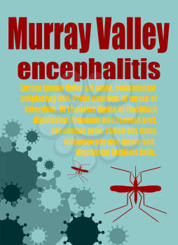Modern vector brochure, report or flyer design template. Medical industry, biotechnology and biochemistry. Scientific medical designs.  Mosquito transmission diseases. Murray Valley encephalitis