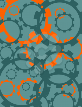 Cog wheels background. Decoration pattern from gears. Precision machinery relative backdrop