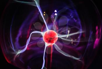 Magic plasma ball lamp energy. Science and physics. Abstract concept for power.