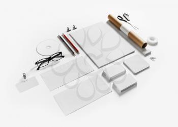 Blank branding stationery set. Template for branding identity on paper background. For graphic designers portfolios.