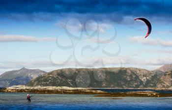 Kite flyer in sea background hd
