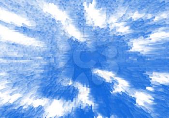 Pale blue white extruded dotted cubes business digital abstraction background