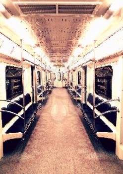 Inside train carriage abstract illustration background