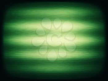 Horizontal vintage green interlaced tv screen abstraction background