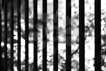Vertical black and white prison cell bokeh background hd