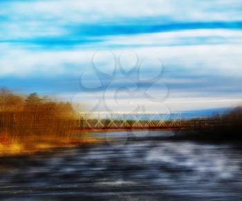 Moving train bridge motion abstraction
