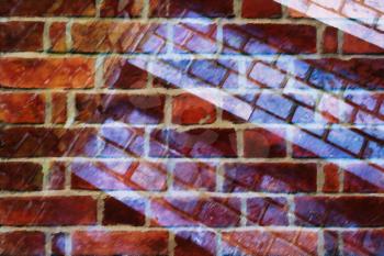 Brick collage abstraction