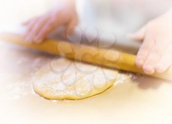 Rolling pin in action background hd