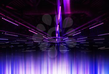 Purple illumination in club object background