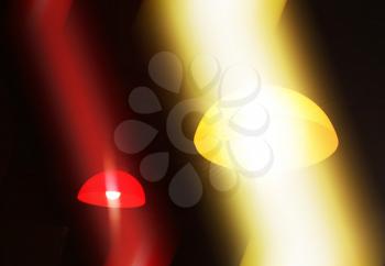 Diagonal light rays from two lamps illustration background