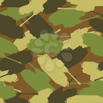 Army tank texture. Protective military background of military transport. Vector Camouflage clothing for soldiers. Troops seamless patern
