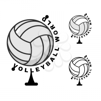 World volleyball. Globe ball game. Sports accessory as earth sphere. Sope of game Volleyball

