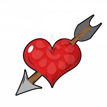 Heart and arrow. Symbol of love. Design element for Valentines day.

