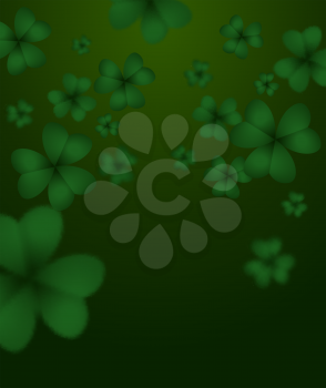Green clover 3D. Green Shamrock clover background. Background of plants
