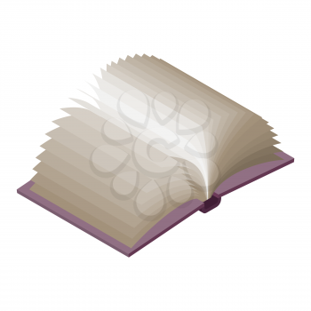 Open book Isometric on white background. Paging.