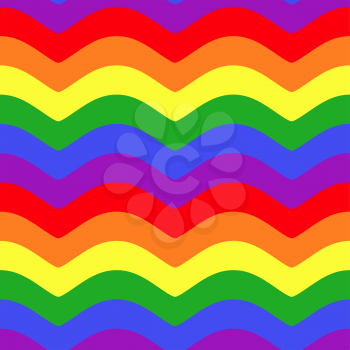 LGBT waves seamless pattern. Rainbow wave background
