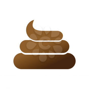 Shit icon. Brown Turd sign. Poop symbol isolated
