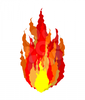 Fire isolated. Flames sign on white background
