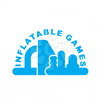 Inflatable Games logo. Emblem for water park amusement