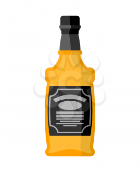 Bottle of whiskey. Bourbon isolated. Tequila on white background
