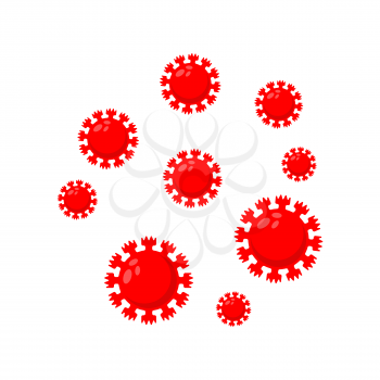 Coronavirus microbe isolated. Evil Red Virus Cell. 21st Century Epidemic. World pandemic 2019-ncov