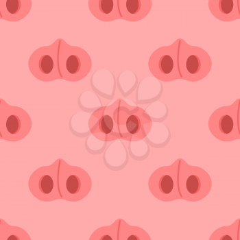 Pig nose seamless pattern. Snouted ornament pink texture
