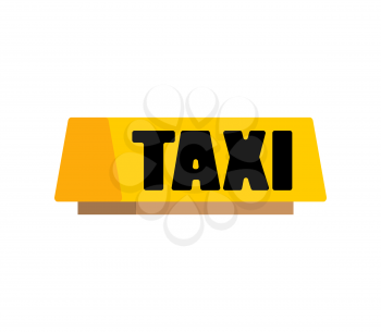 Taxi car light sign isolated. Vector illustration
