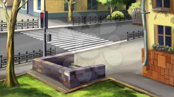 Digital painting of the underground crossing.