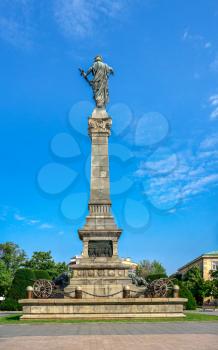 Ruse, Bulgaria - 07.26.2019. Freedom Monument in the city of Ruse, Bulgaria, on a sunny summer day
