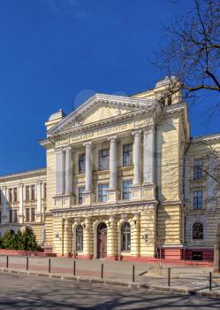 Odessa, Ukraine 03.09.2020. Main academic building of the Medical University in Odessa, Ukraine, on a sunny spring day