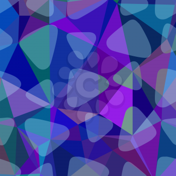Blue, purple and navy abstract polygonal background