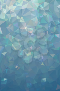 Turquoise Geometric background with triangles. Nothern lights winter polygonal back