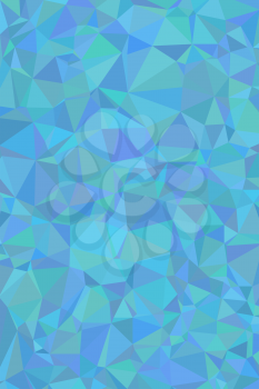 Shades of cyan abstract polygonal geometric background -- low poly. Vector illustration