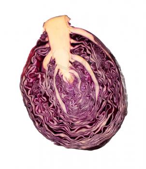 Purple cabbage  isolated on white background
